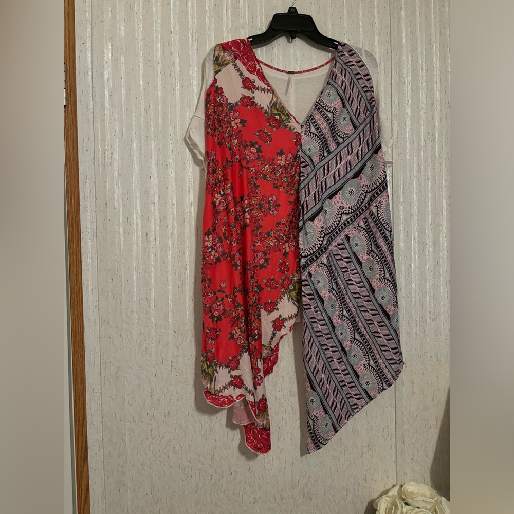 Floral and Geometric Patterned Top